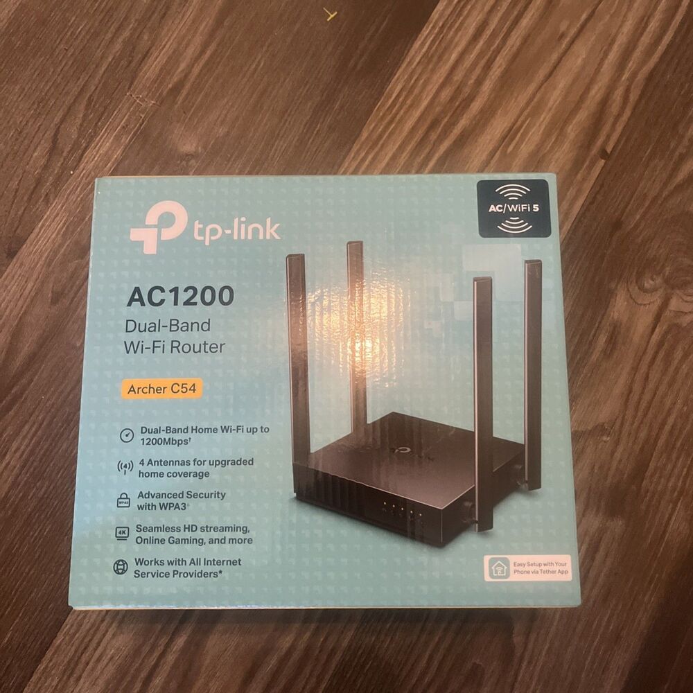 TP-Link Archer C54 | AC1200 MU-MIMO Dual-Band WiFi Router 2.4 GHz 300 Mbps Open